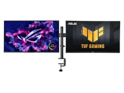 Asus ROG 27" QHD 240Hz QD-OLED + TUF 27" QHD 200Hz Fast-IPS + Support