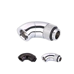 CONSTRUCTEUR Fitting arrondi rotatif 90° argent - 14mm