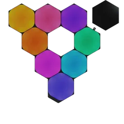 Nanoleaf Shapes Black Hexagons Starter Kit - 9 pièces