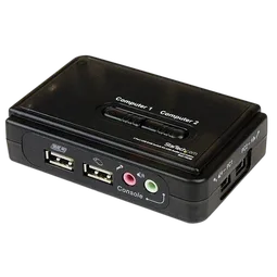 StarTech 2 Port USB KVM Switch w/Audio & Cables