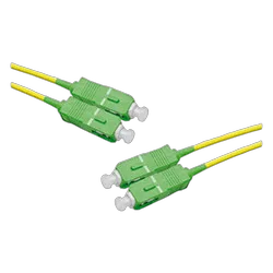 Cordon fibre optique OS2 Duplex SC APC/APC 2,0m