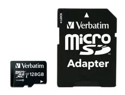 Verbatim M.SDXC PR. UHS-1 128GB 10 INC ADAPTER