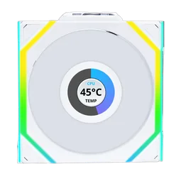 Lian-Li UNI FAN SL LCD ARGB PWM - Sans Fil 120mm - Blanc
