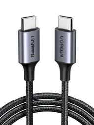 UGREEN Câble USB-C mâle/mâle Nylon 60W - 1m - Noir