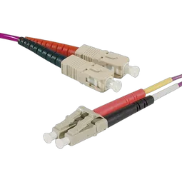 Jarretière optique duplex multimode OM4 50/125 SC-UPC/LC-UPC erika - 1 m