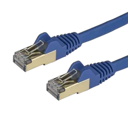 StarTech 0.5m Blue Cat6a Ethernet Cable - STP