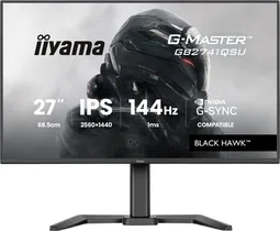 Iiyama G-Master GB2741QSU-B1 - 27"QHD 144Hz IPS 1ms Pivot Adaptive Sync G-Sync
