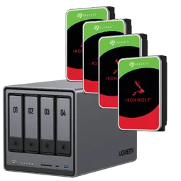 UGREEN DXP4800 - 4 Baies avec 4 disques 12To IronWolf