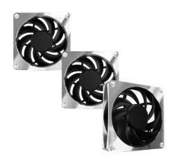 Alphacool Apex Stealth Metal 120mm - 3000rpm Chrome Pack de 3