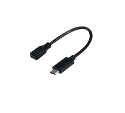 Adaptateur USB-C 3.1/Micro USB B 2.0 - 17cm - Noir
