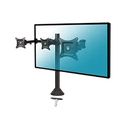 Kimex International Support bureau 3 écrans PC 13"- 20" fixation bord / à travers table