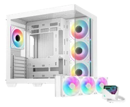 Deepcool CG530 4F Blanc - MT/Sans Alim/ATX + LT360 ARGB Blanc