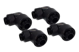 Alphacool Eiszapfen fitting compression - 16/10mm - 90° rotatif G1/4 - Pack de 4 - Noir