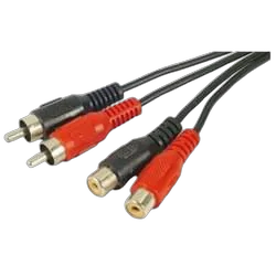 Câble Audio 2xRCA mâle/femelle - 10m