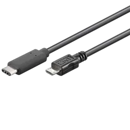 Câble USB-C/Micro USB-B mâle/mâle - 1m - Anthracite