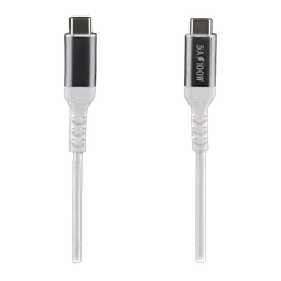 T'nB Câble USB-C vers USB-C - 100W - Tressé - 2m - Blanc