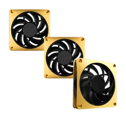 Alphacool Apex Stealth Metal 120mm - 3000rpm GOLD Pack de 3