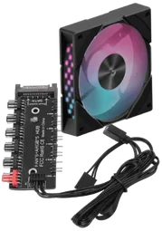 Deepcool CG580 FAN HUB Noir + R-EDF120-BKAPR86-G-1