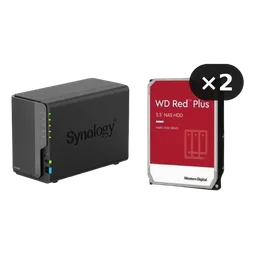 Synology DS225+ - 2 Baies + 2x To RED Plus SATA III - WD20E