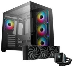 Deepcool CG530 4F + Watercooling LCD Mystique 360 Noir