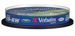 Verbatim CD-RW 8-12X 10PK SPINDLE 700MB DATALIFE PLUS